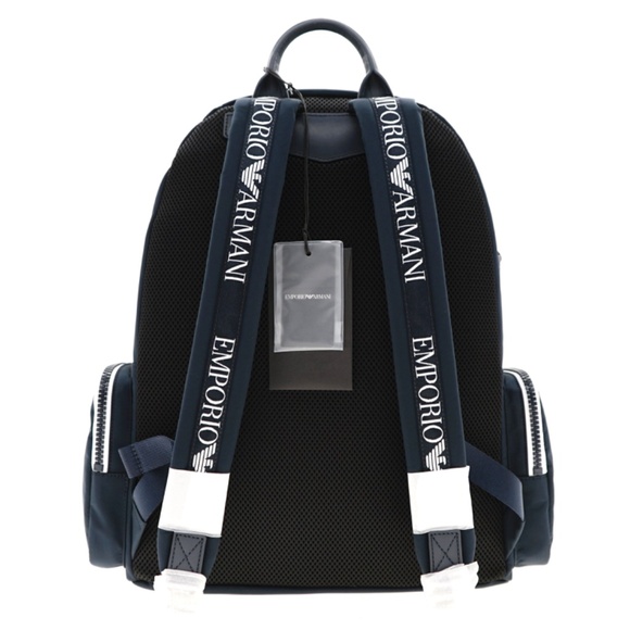Emporio Armani Backpack No. 31 Navy Blue Nylon New - Picture 3 of 6